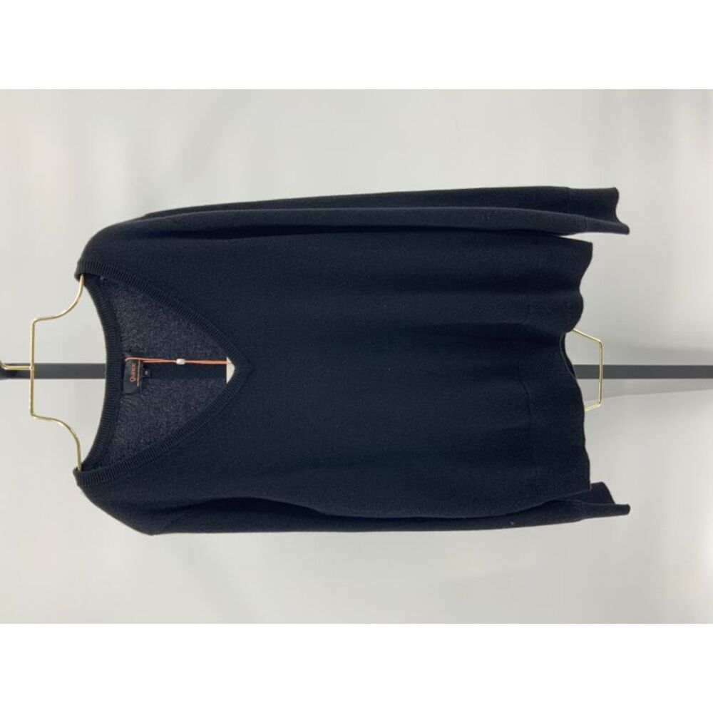 Quince Black V-Neck Sweater